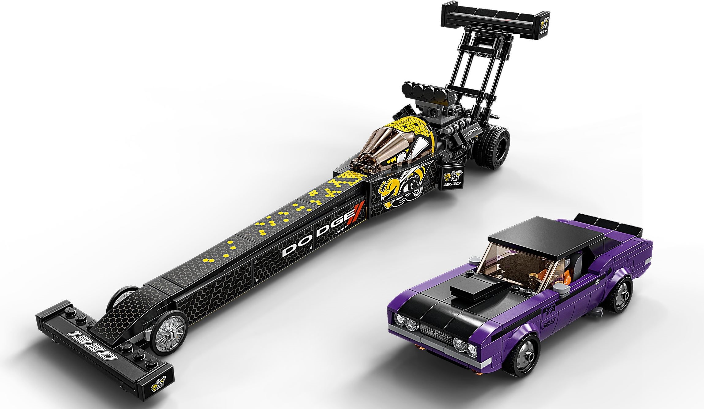 LEGO 76904 Mopar Dodge SRT Top Fuel Dragster � 1970 Dodge Challenger