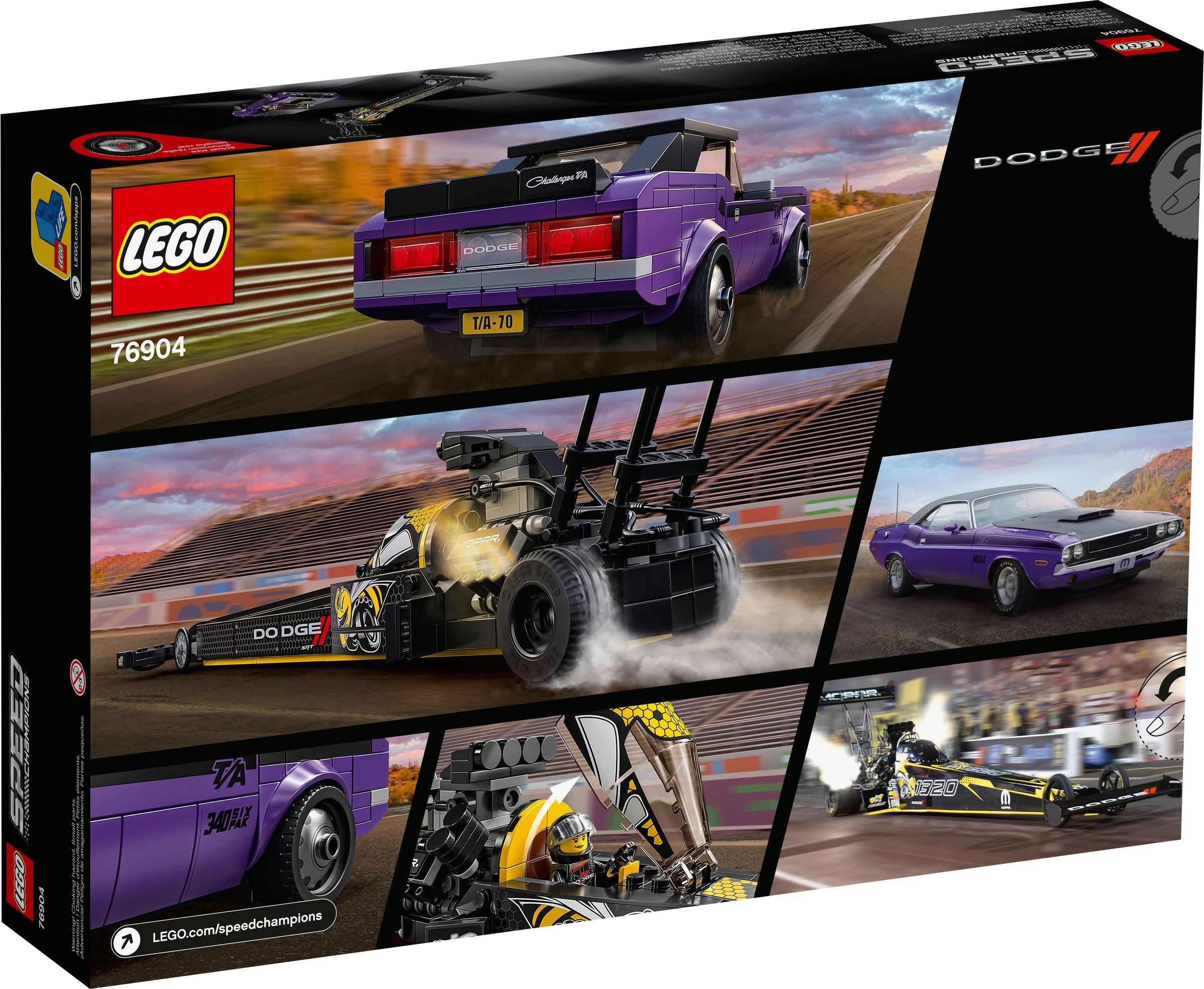 LEGO 76904 Mopar Dodge SRT Top Fuel Dragster � 1970 Dodge Challenger