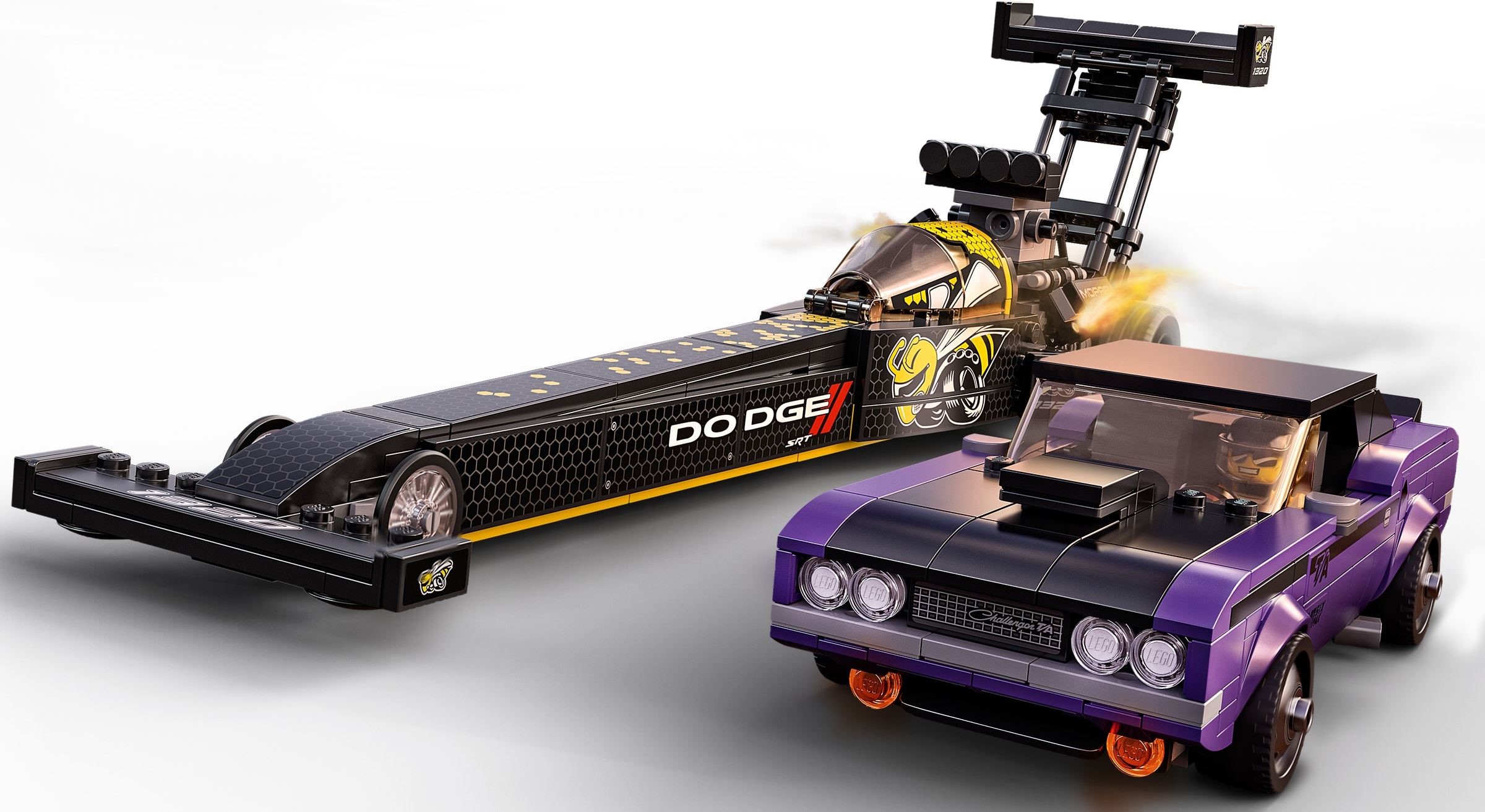 LEGO 76904 Mopar Dodge SRT Top Fuel Dragster � 1970 Dodge Challenger