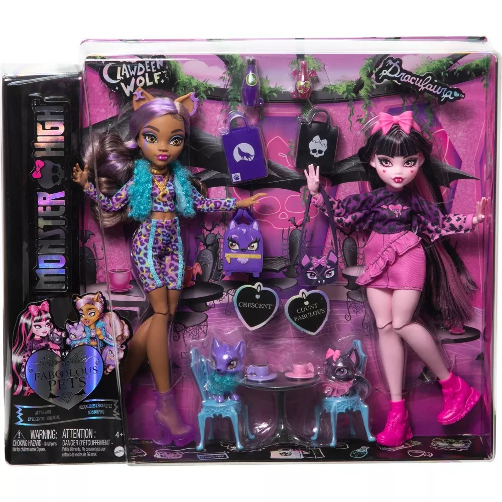����� ������ ��� ��������� ���������� � ������ ����� Monster High Draculaura and Clawdeen Wolf HNP96