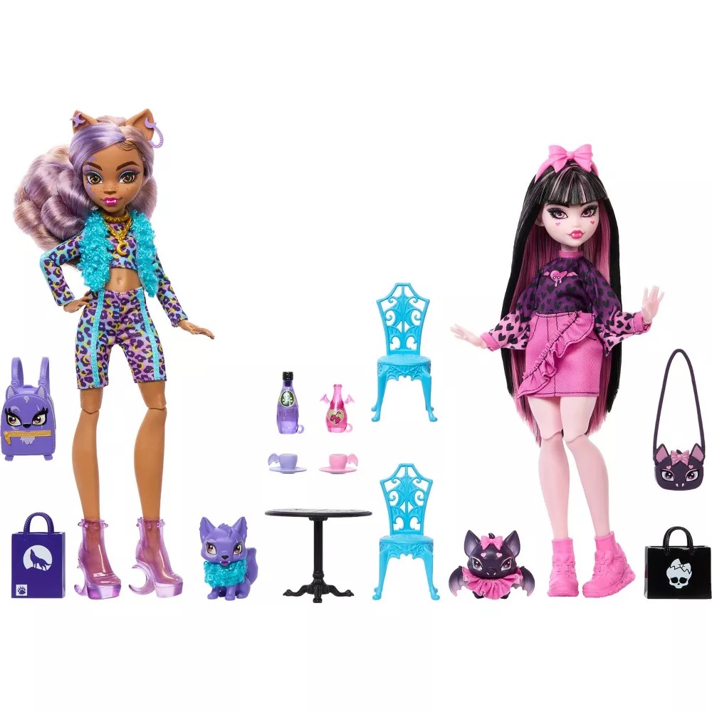 ����� ������ ��� ��������� ���������� � ������ ����� Monster High Draculaura and Clawdeen Wolf HNP96