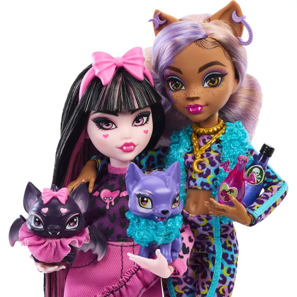 ����� ������ ��� ��������� ���������� � ������ ����� Monster High Draculaura and Clawdeen Wolf HNP96