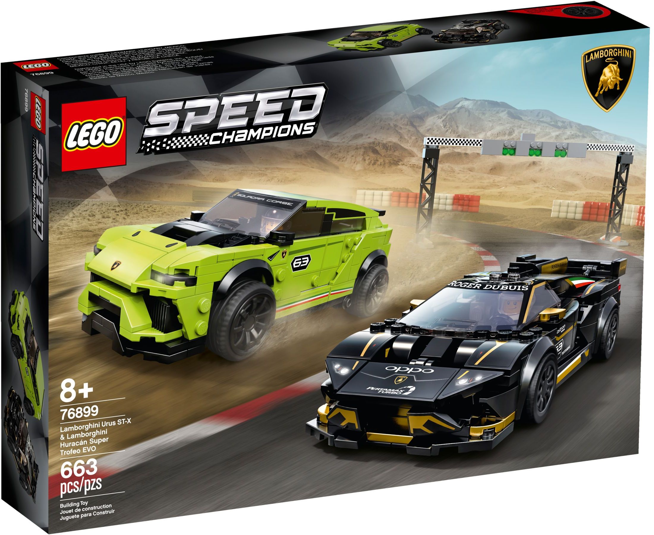 LEGO 76899 Speed Champions Lamborghini Urus ST-X Lamborghini Huracan Super Trofeo EVO
